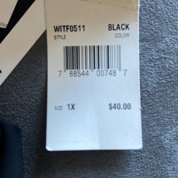 Elementz Pullover Hi-Low Blouse w/ 3/4 Sleeve Black  1X Womens - Picture 5 of 5